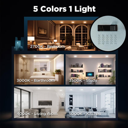 8 Pack 4 Inch LED Recessed Lighting Downlights