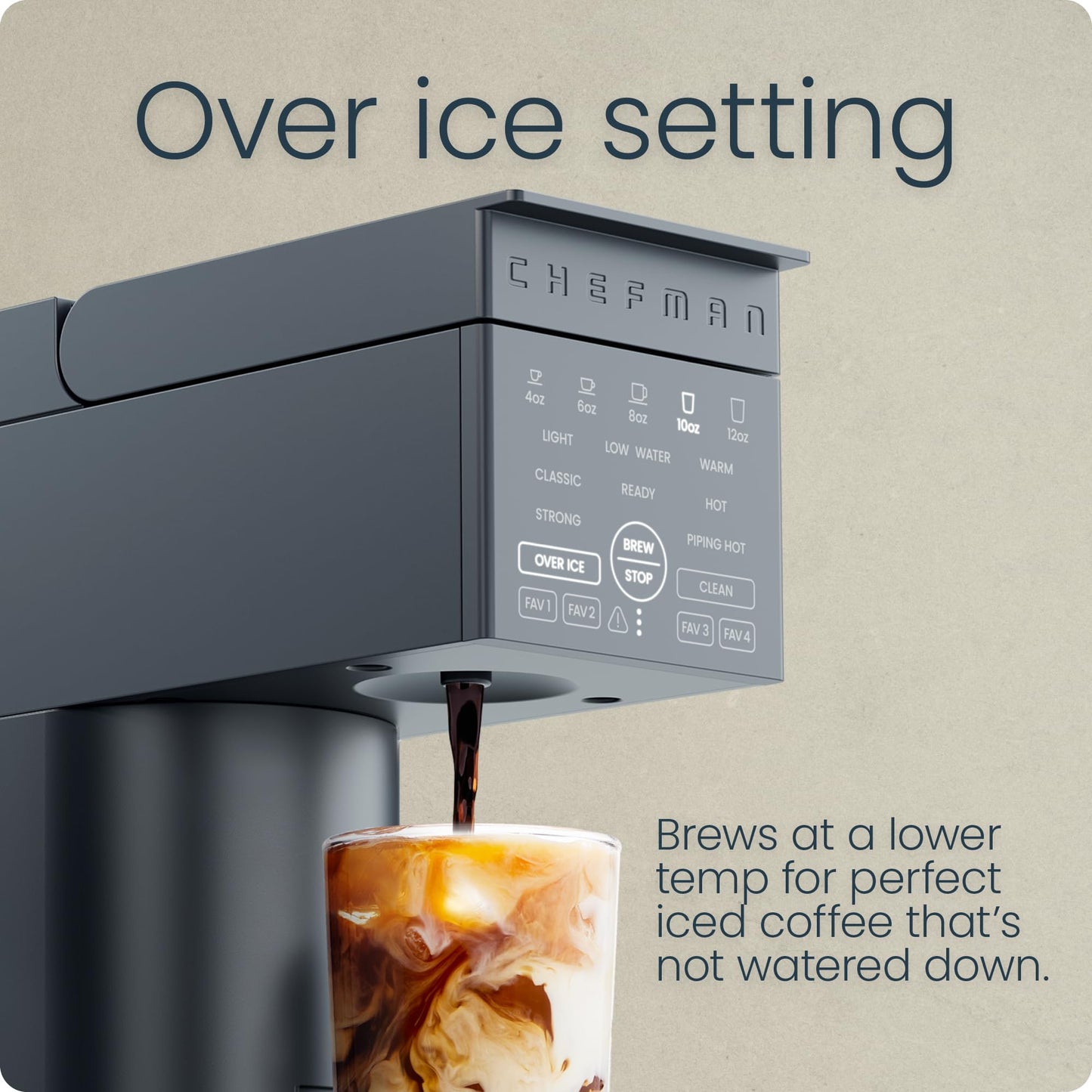 Chefman Single Serve Coffee Maker with Iced Function