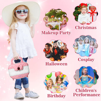 Kids Makeup Kit Girl Toys, Washable Real Kids Makeup Sets for Girl, Girls Makeup Set Kids Toys for Little Girls Toddler, Birthday Ideas Toys Age 3 4 5 6 7 8 9 10