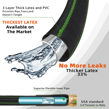 75 ft Flexible Garden Hose with Brass Connector