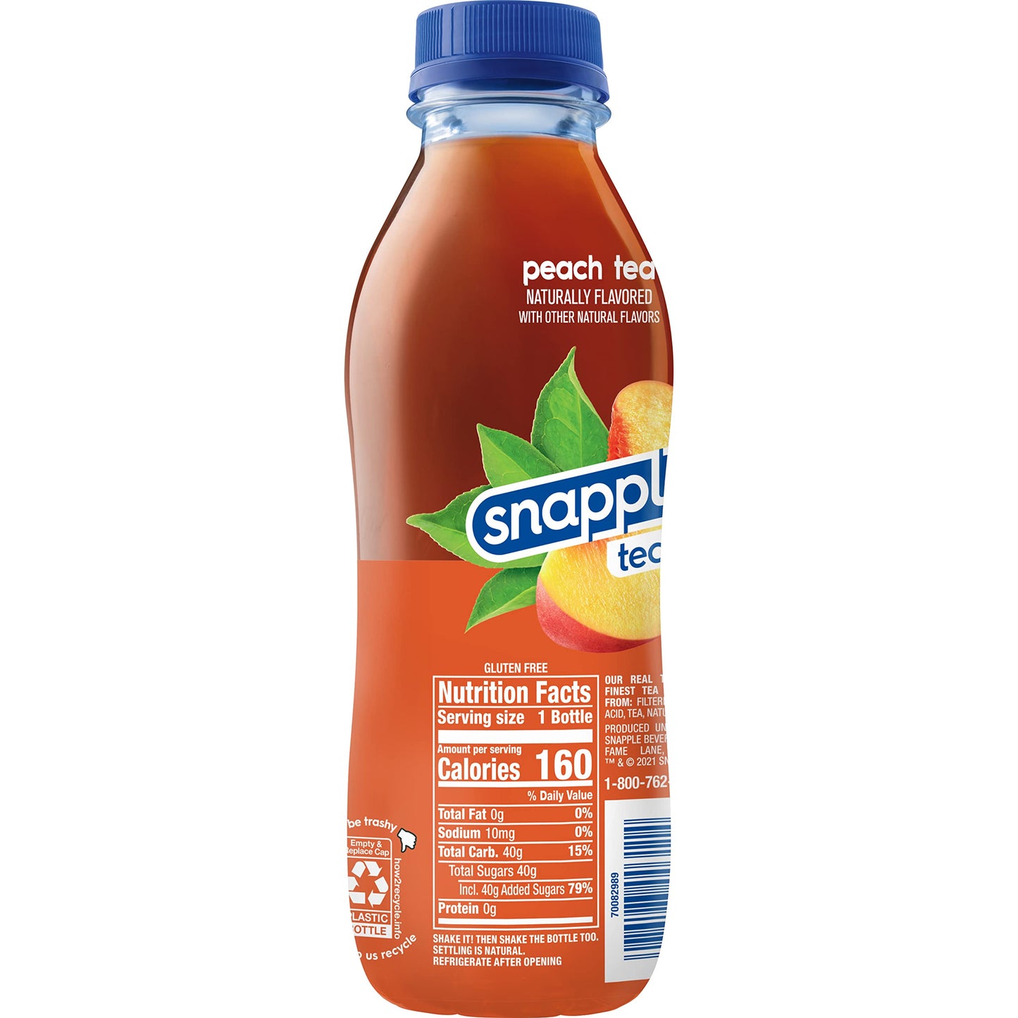 Snapple Peach Tea, 16 oz Bottles, Pack of 12