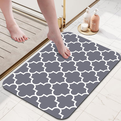 KMAT Super Absorbent Anti-Slip Bath Mat Grey