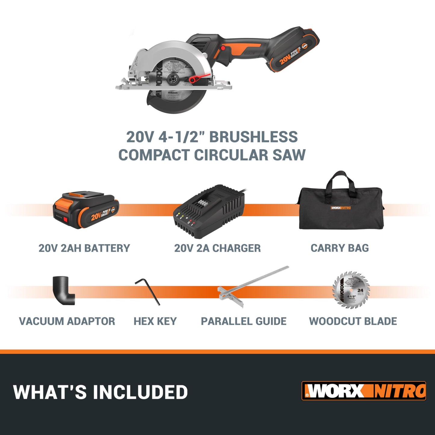 WORX 20V Brushless Cordless Circular Saw