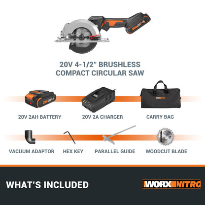 WORX 20V Brushless Cordless Circular Saw