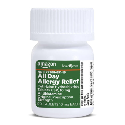 Amazon Basic Care Allergy Relief Cetirizine 90 Count
