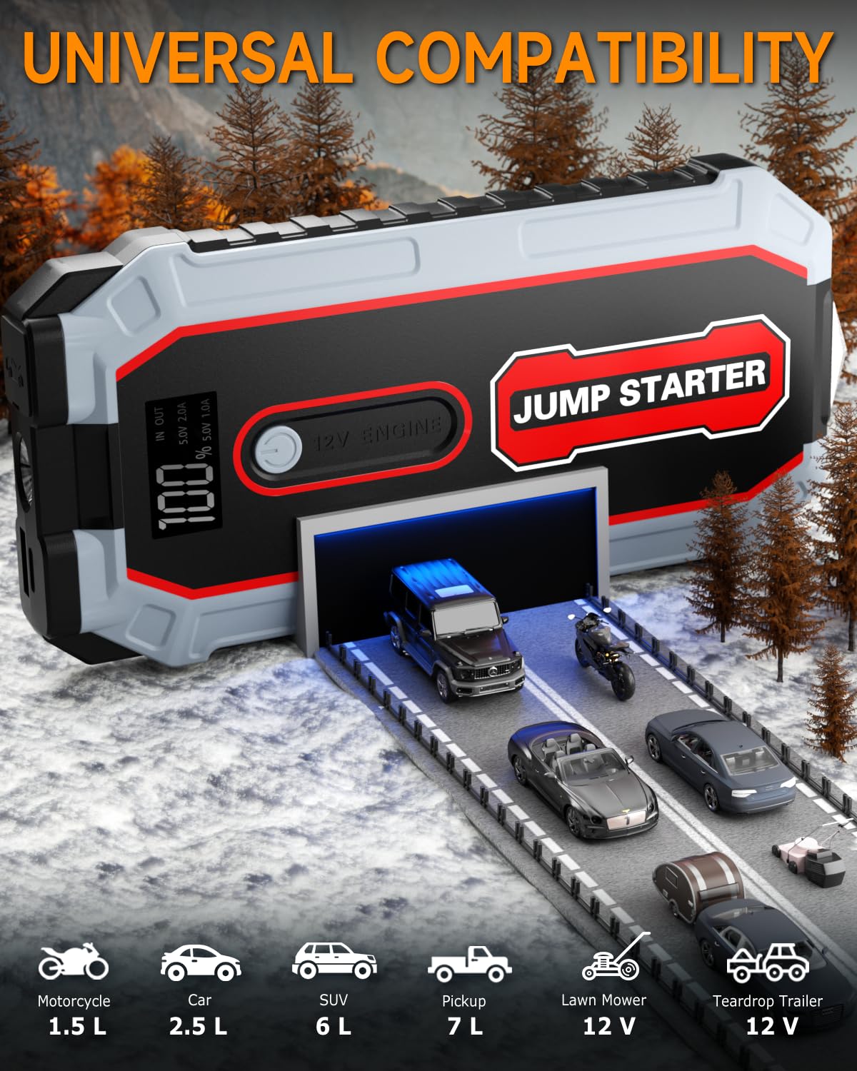 2000A COONYES Jump Starter for Gas & Diesel