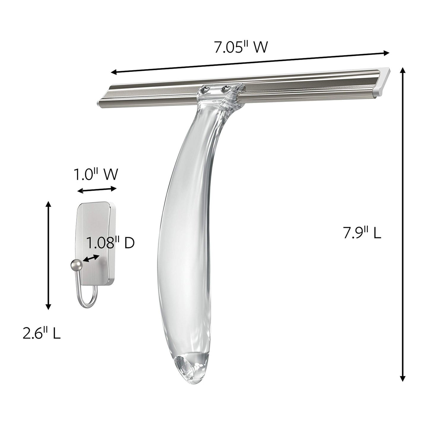 Command Shower Caddy with Adhesive Hook and Squeegee