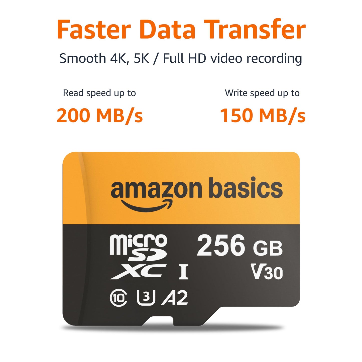 Amazon Basics 256GB Micro SD Card with Adapter