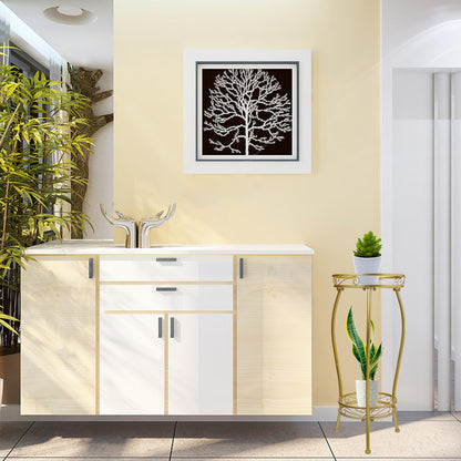 Tall Black Metal Plant Stand for Indoor/Outdoor