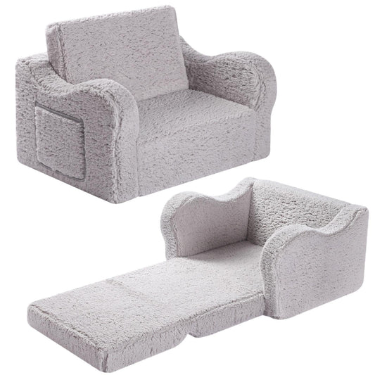 2-in-1 Toddler Couch Sofa Lounger for Kids