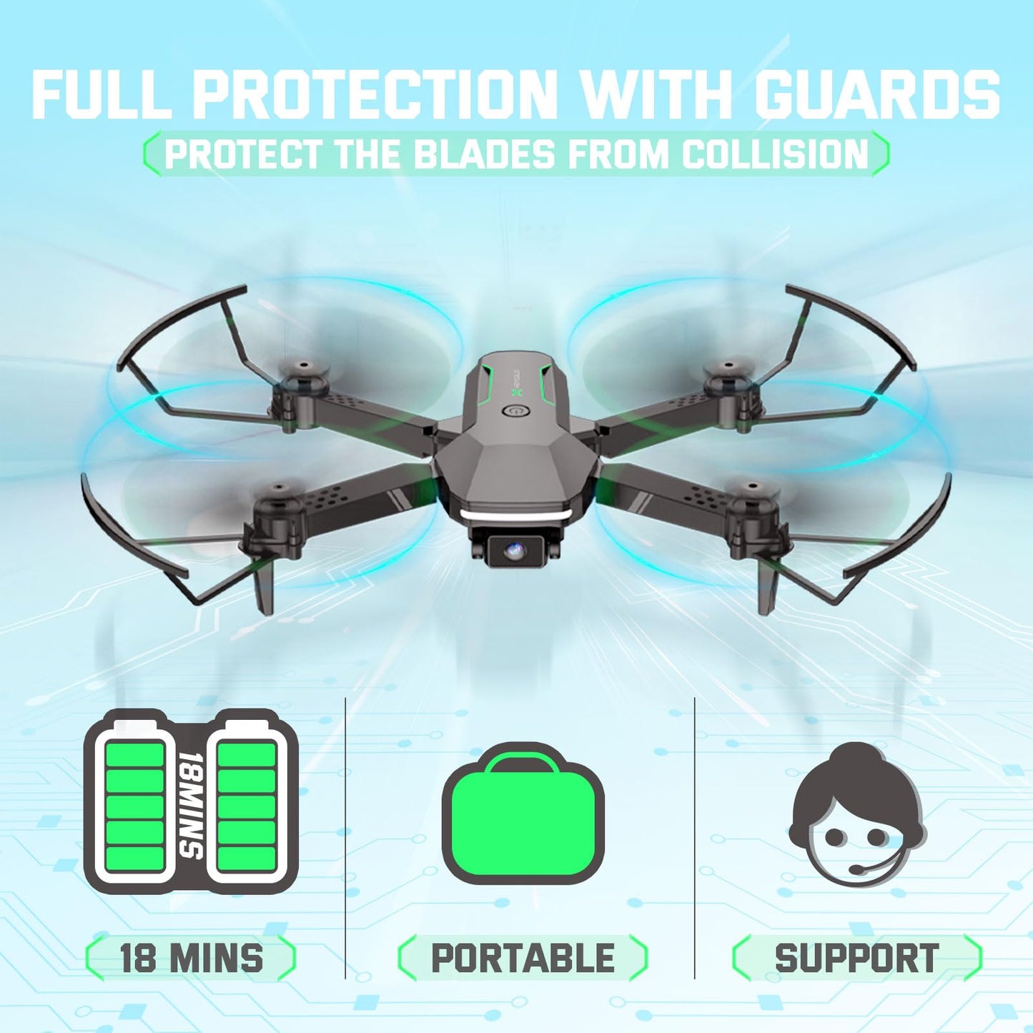 Mini FPV Drone with 1080P Camera for Kids