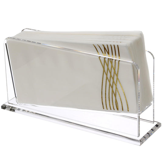 Napkin Holders for Paper Napkins, Table Dinner Acrylic Napkin Dispenser Caddy, Rectangular Tissue Organizer Guest Towel Holder Tray for kitchen Countertop, Bathroom Vanity, Dinning Room