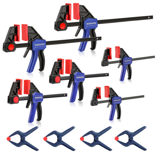 10-Pack WORKPRO Wood Clamps Set for Woodworking