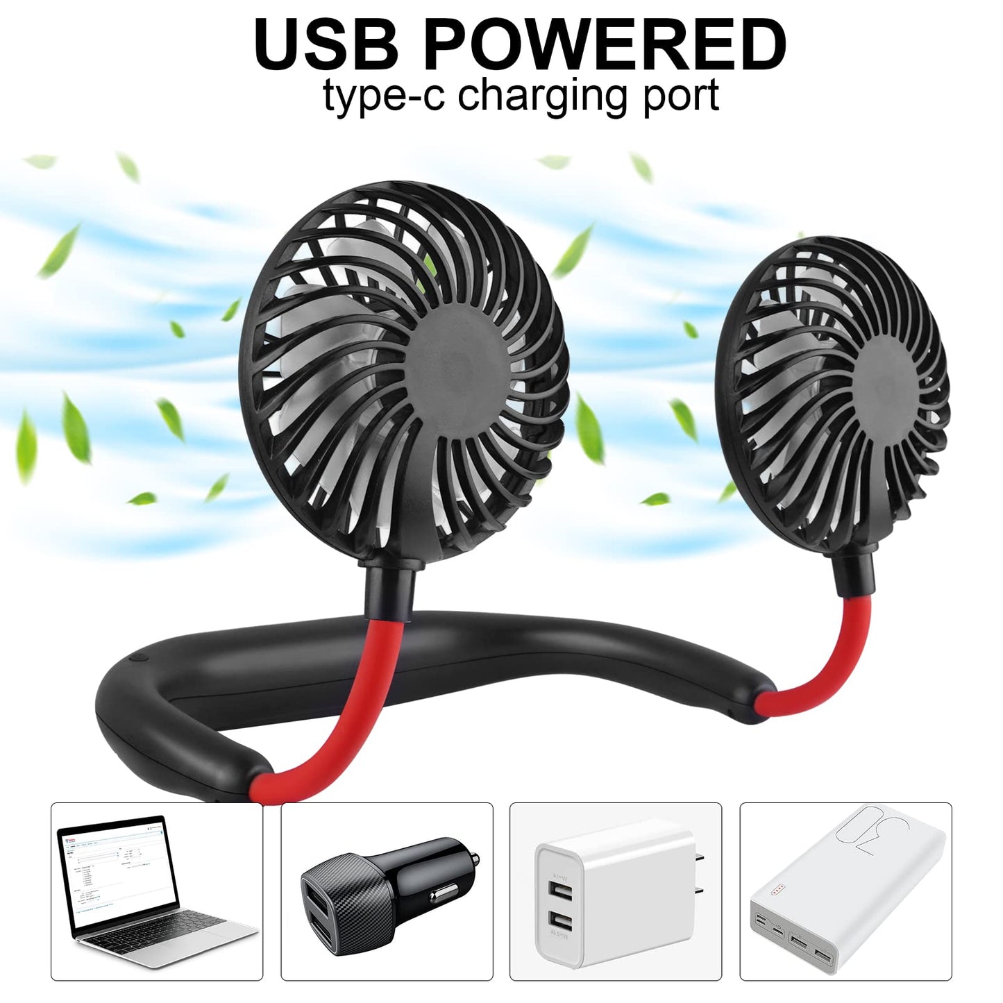 Portable Neck Fan Hands-Free Mini Cooling Fan