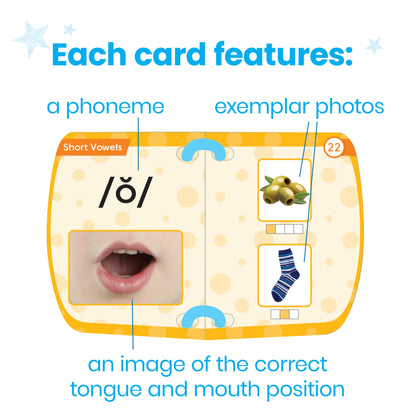 hand2mind Mirror My Sounds Phoneme Set, Phonemic Awareness, Phonics Games, Letter Sounds, Phonics Flash Cards, Speech Therapy Materials, Phonics for Kindergarten, Toys That Help with Speech