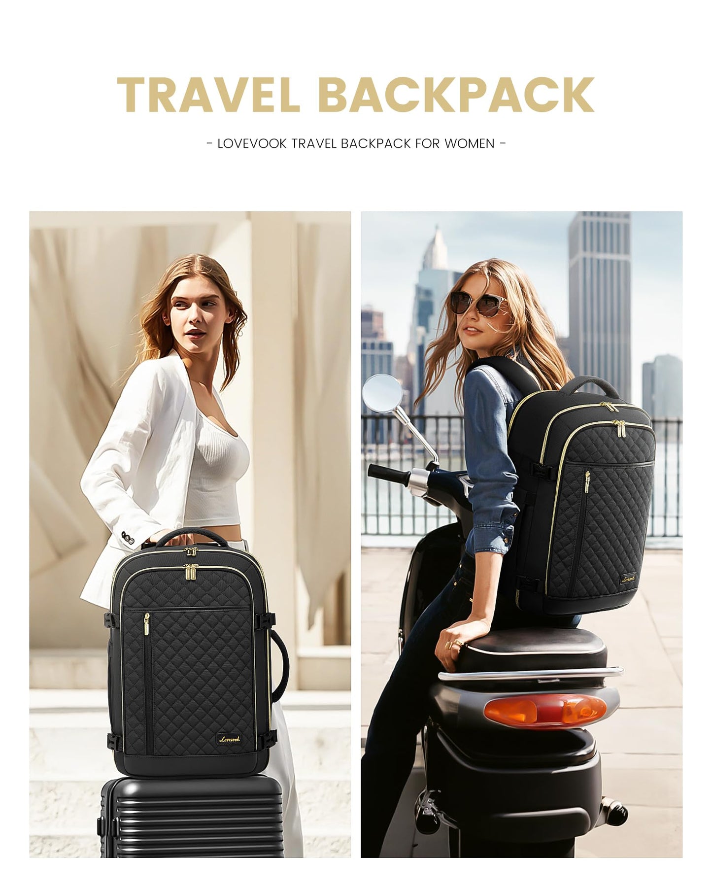 LOVEVOOK Travel Backpack with Packing Cubes