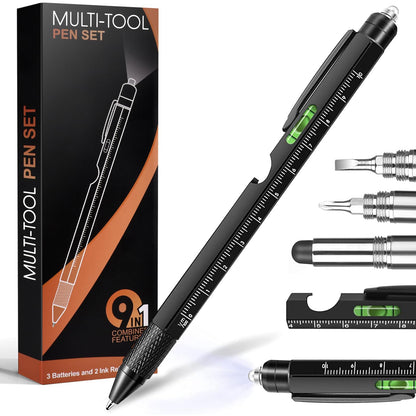 Gifts for Men, Fathers Day Dad Gifts from Daughter Son Wife, 9 in 1 Multitool Pen, Tools Gadgets for Men, Birthday Father’s Day Gift for Dad Grandpa Husband Him, Christmas Stocking Stuffers for Adults