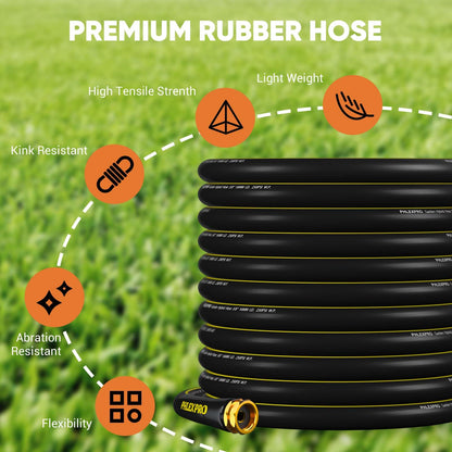 PHLEX PRO 100FT Heavy-Duty Garden Hose with Nozzle