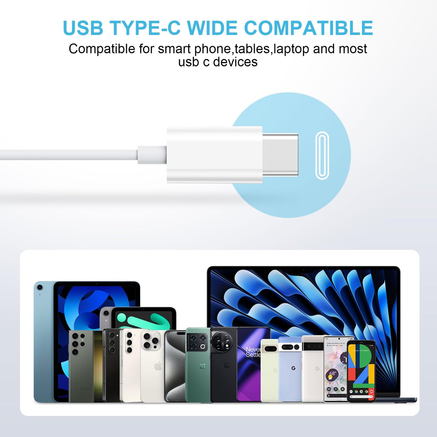 USB C Headphones for Samsung S24 S23 S22, Type C Earbuds with Microphone HIFI Stereo Volume Control Ear Buds Compatible for iPhone 15 Pro Max Pixel 8 7 6 OnePlus 10