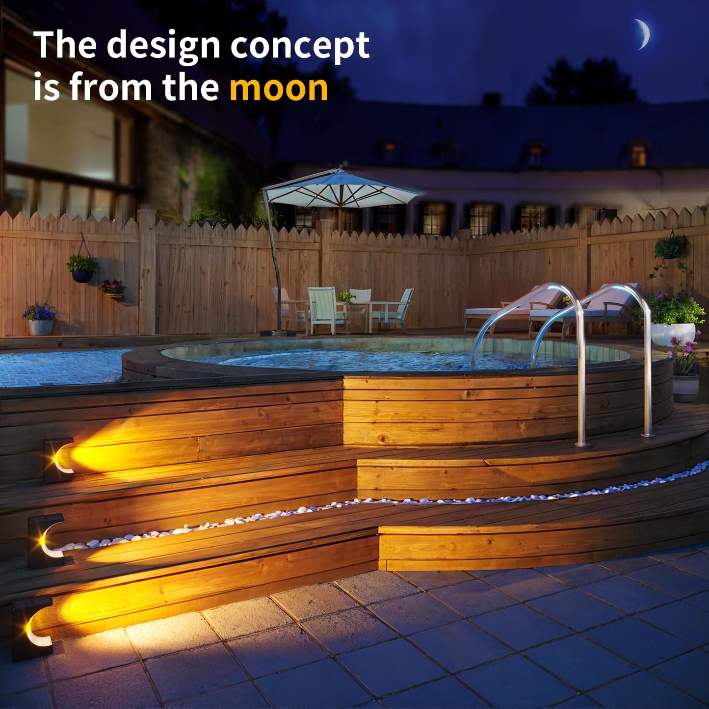 16 Pack JSOT Solar Step Lights for Outdoors