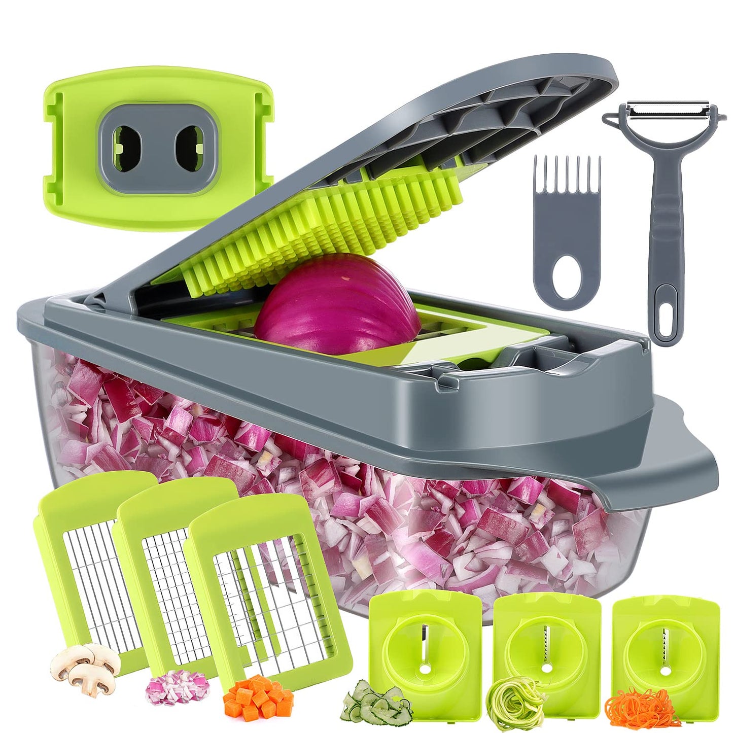 Smile Mom Vegetable Chopper and Slicer with Container