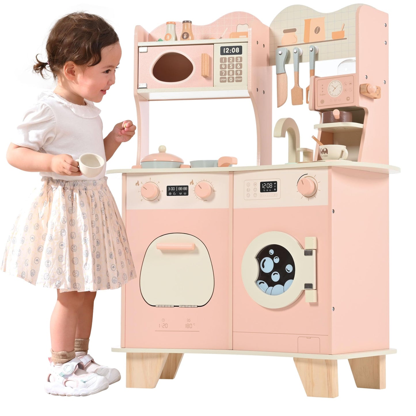 Wooden Play Kitchen Set for Kids by OLLIKIVI