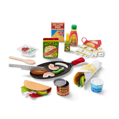 Melissa & Doug Wooden Taco & Tortilla Play Food