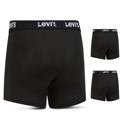 Levi's Mens Underwear Microfiber Boxer Brief for Men Ultra Soft 3 Pack Black