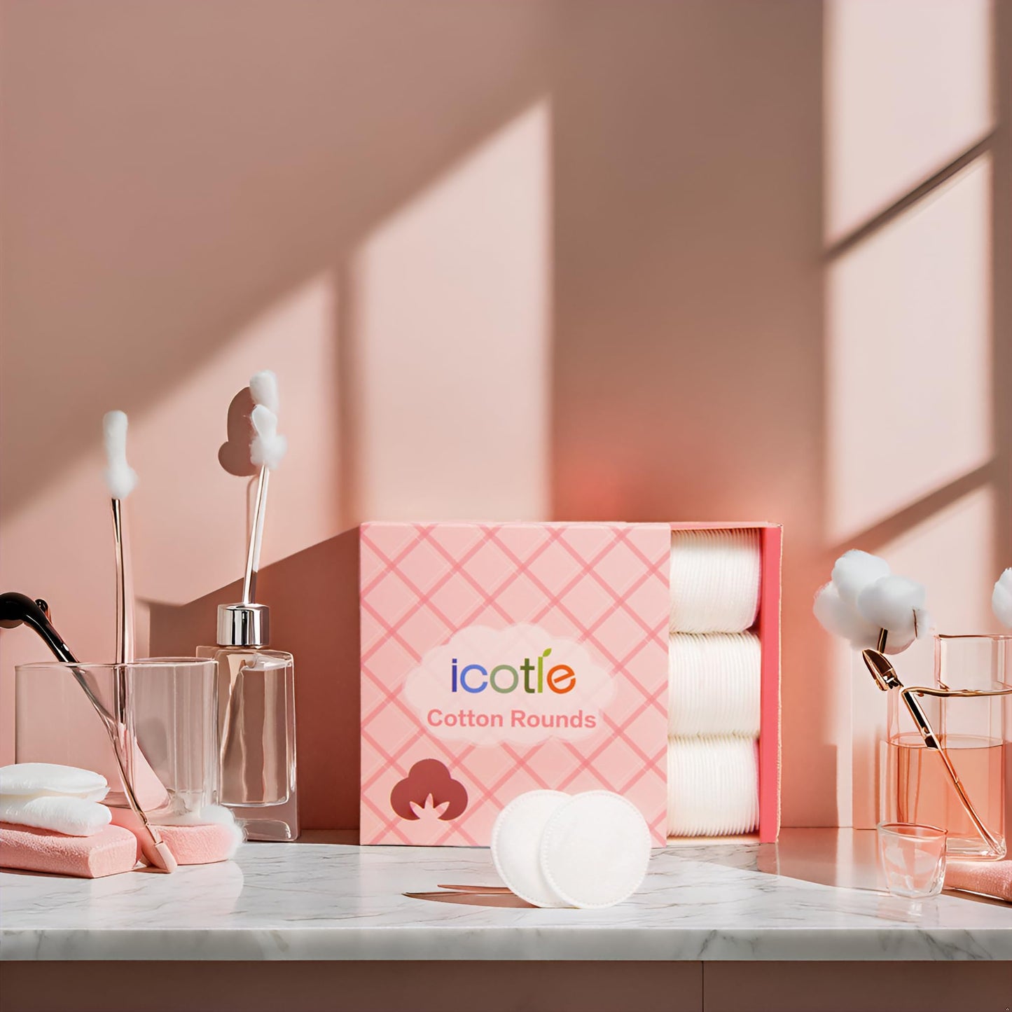 210 Pack ICOTLE Lint-Free Makeup Remover Pads