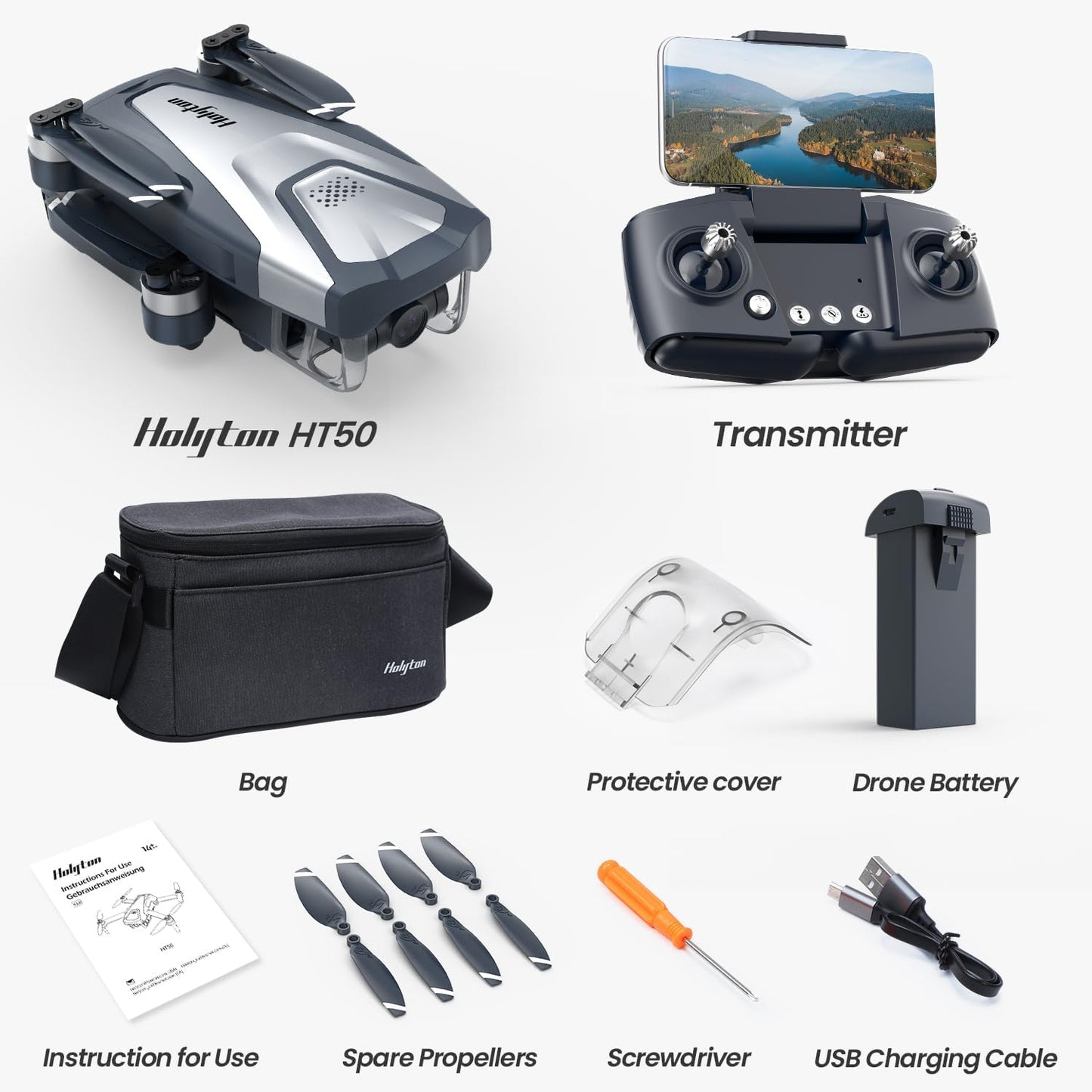 Holyton 4K GPS Drone with Camera and Remote