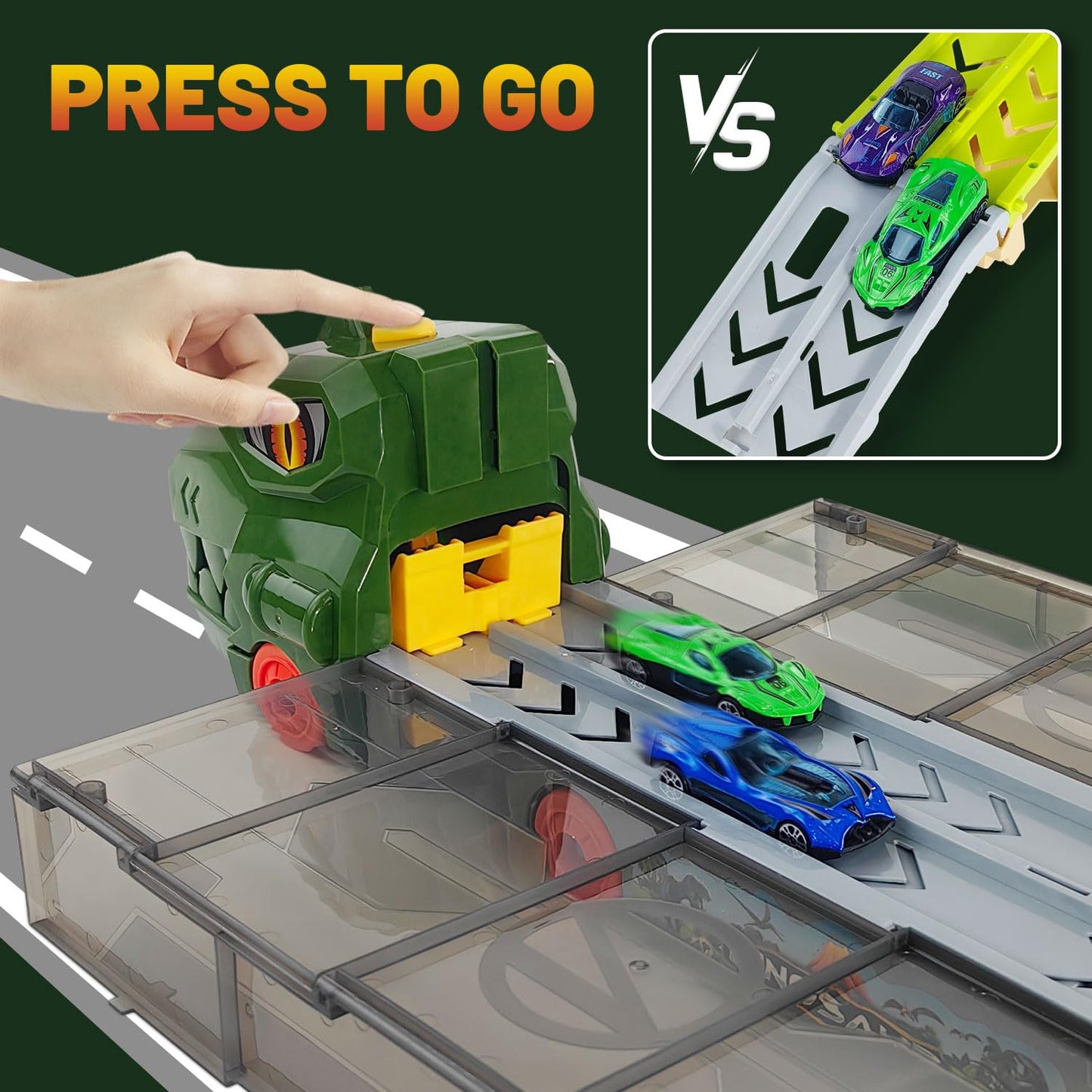 BAKAM Race Tracks Set for Kids Ages 3-5