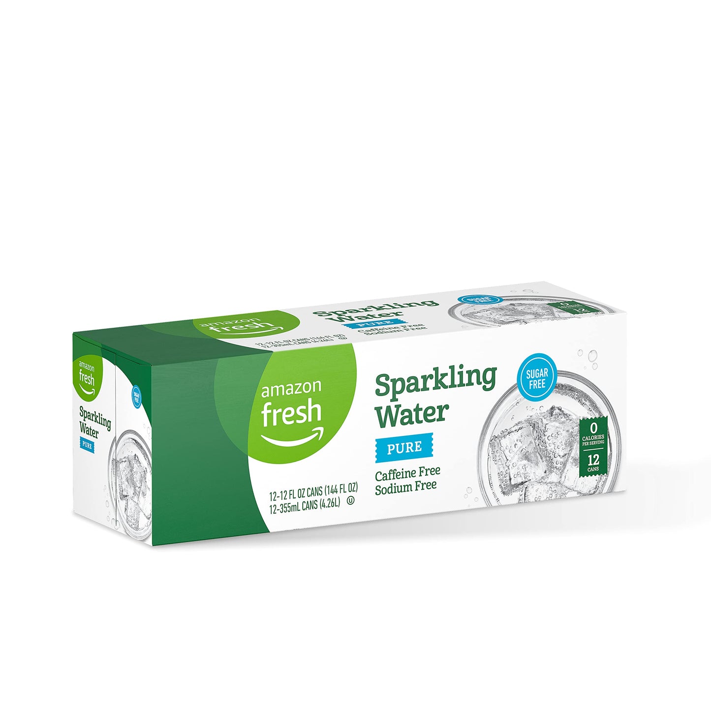 Amazon Fresh Sparkling Water, 12 Fl Oz Cans