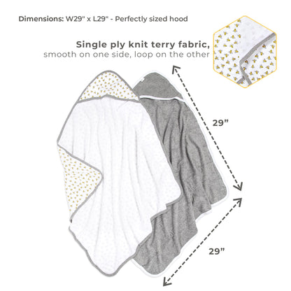 Burt's Bees Baby Organic Cotton Hooded Towels 2-Pack