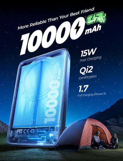 10,000mAh LISEN MagSafe Power Bank with Stand