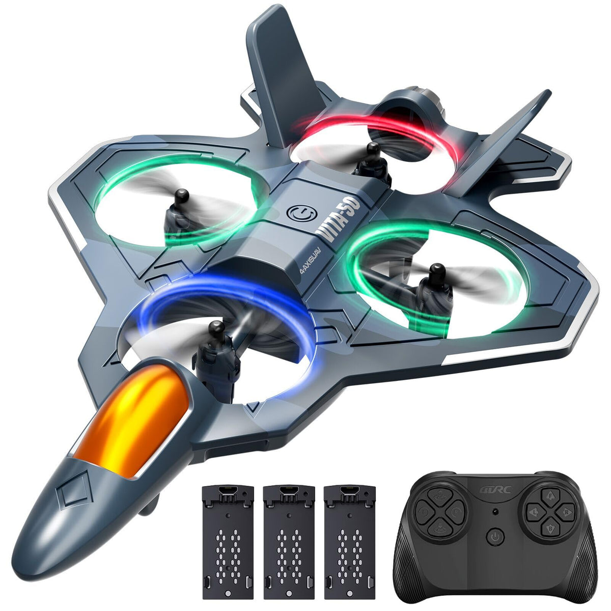 3 Battery Foam Remote Control Airplane with LED Lights