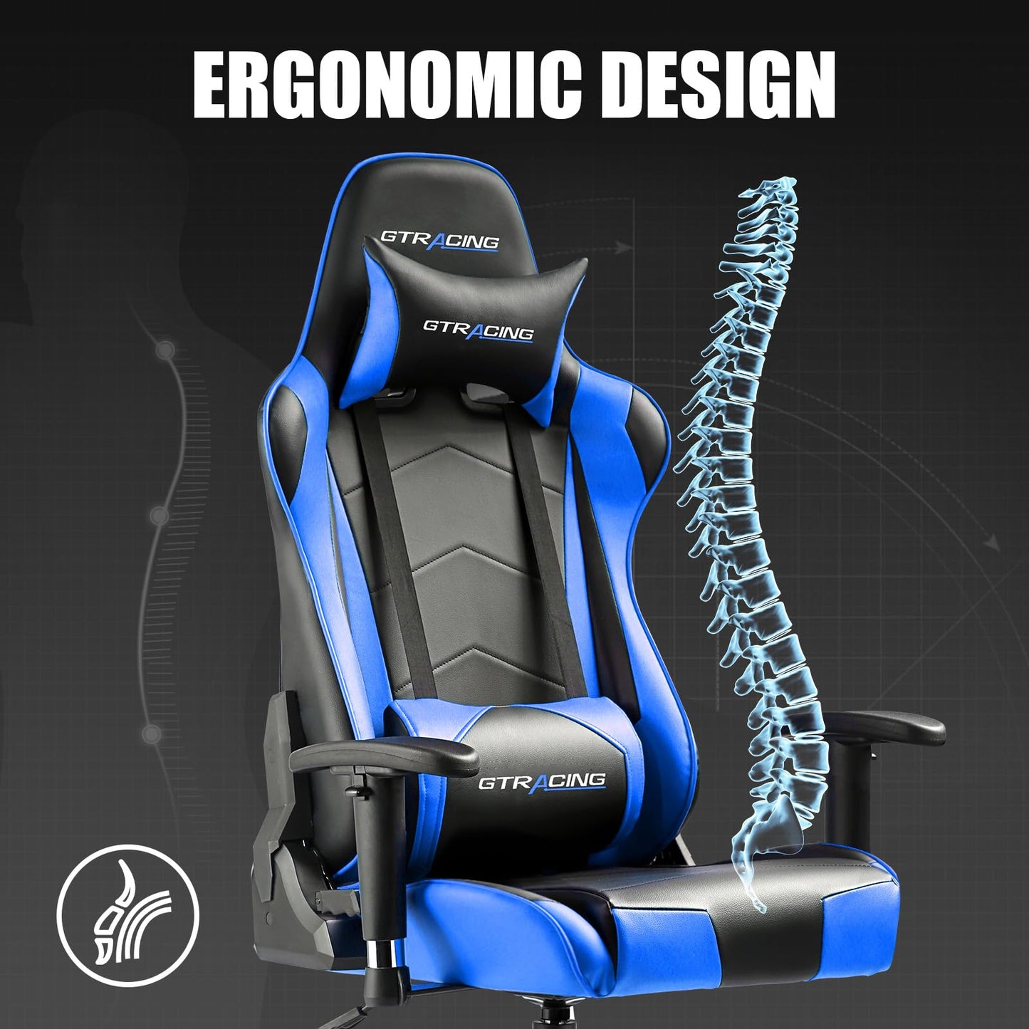 GTRACING Ergonomic Gaming Chair with Lumbar Support