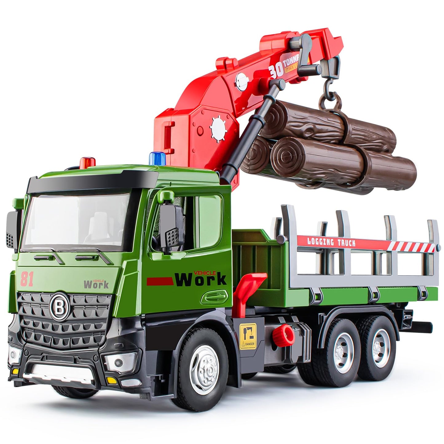 Friction Powered Timber Logging Truck Toy Set