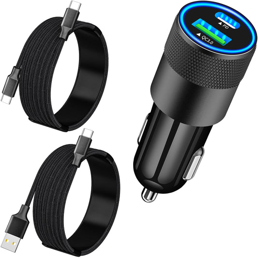 iPhone 16 Fast Car Charger with Braided Cable