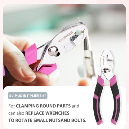 Pink 149-Piece Tool Kit for Home Repairs