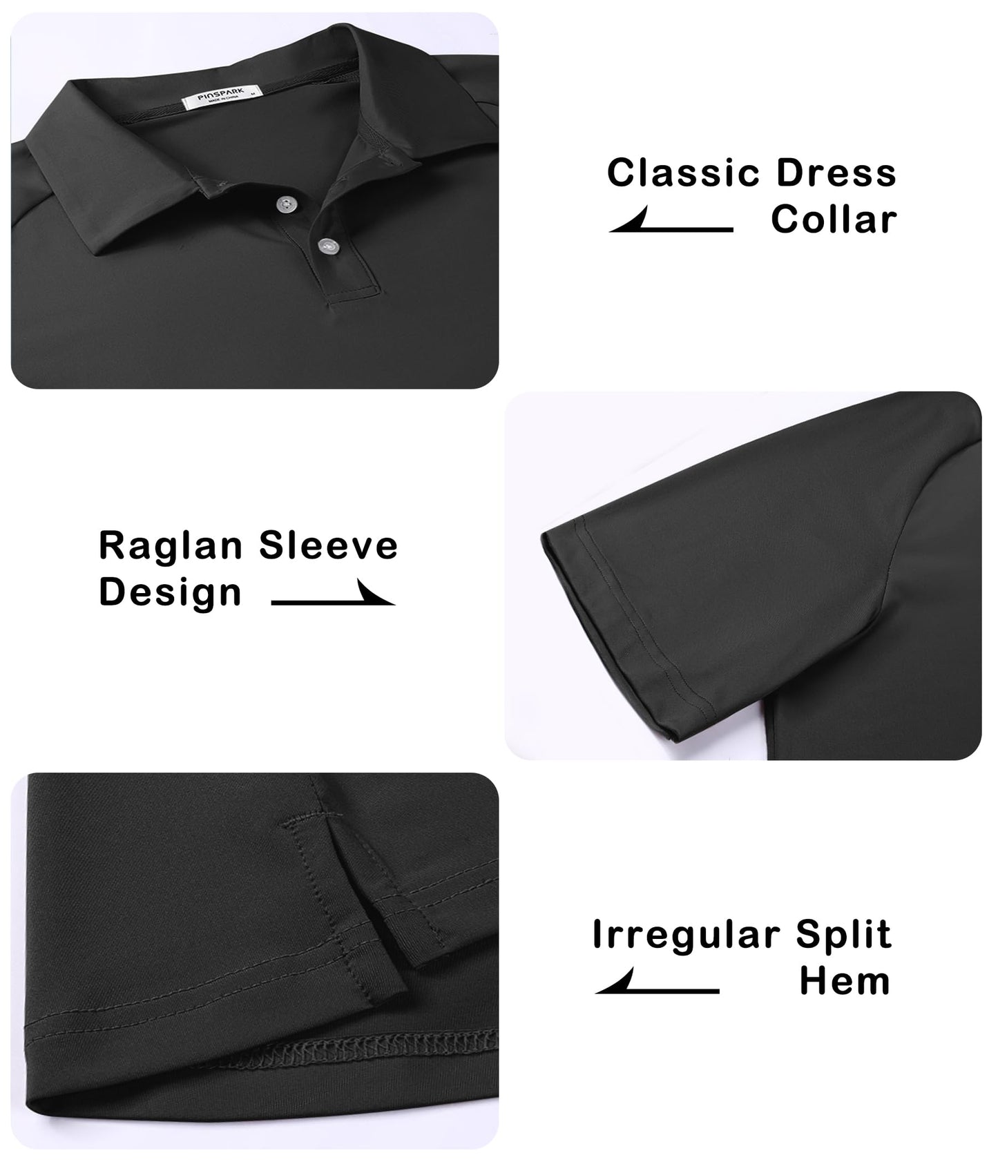 Mens Short Sleeve Athletic Golf Polo Shirt
