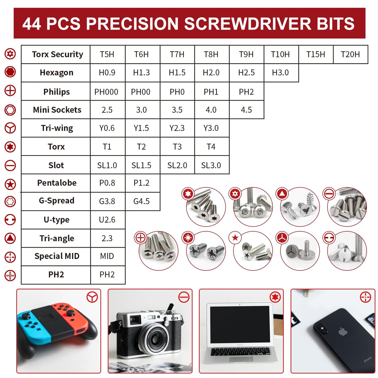 Precision Screwdriver Set for Electronics - 58 in 1