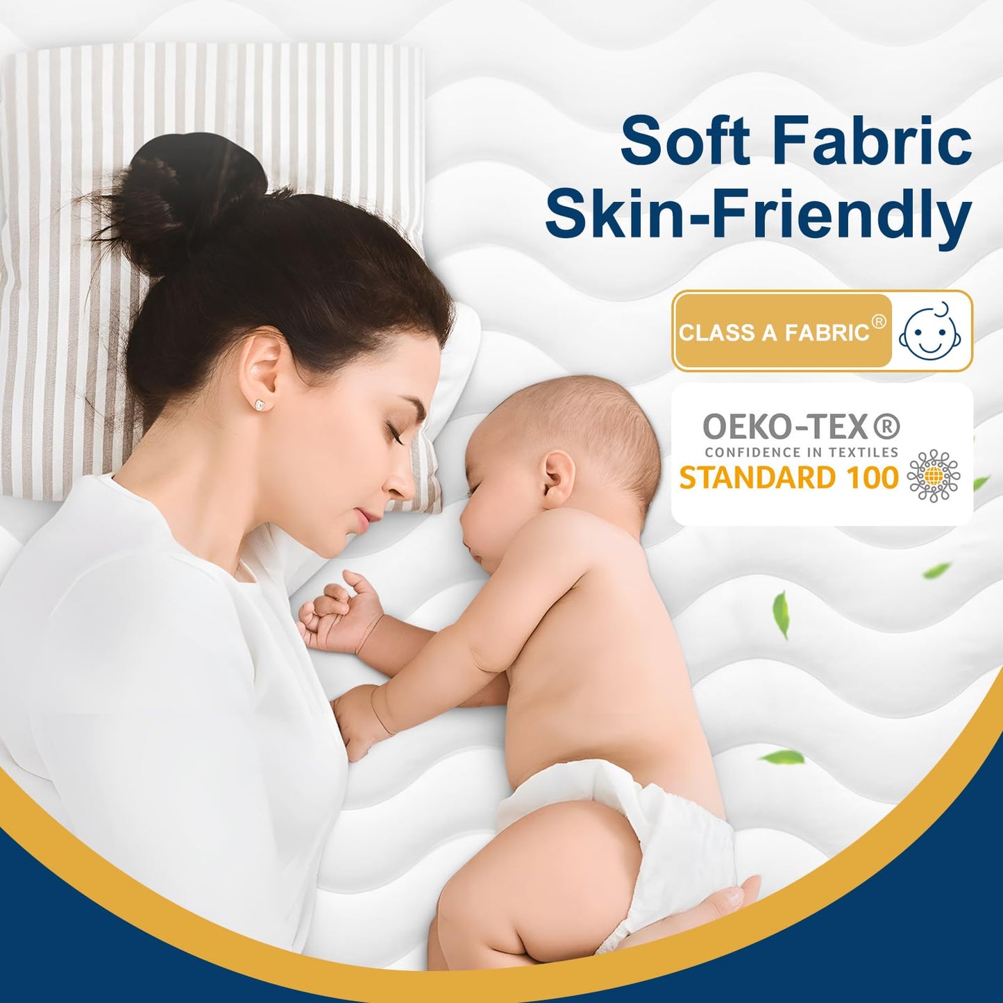 TEXARTIST Twin Mattress Pad Protector Waterproof Mattress Protector Quilted Fitted Mattress Cover Soft Breathable Noiseless, 8-21 inches Deep Pocket