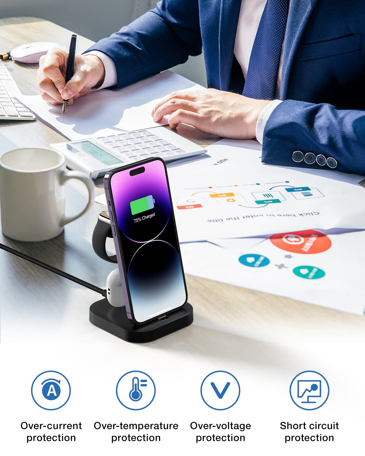 3-in-1 Wireless Charger Dock for Apple Devices