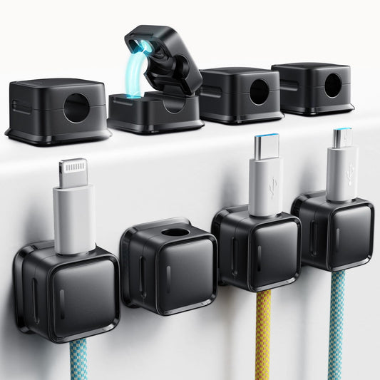 8 Pack Magnetic Cable Clips for Desk Organization