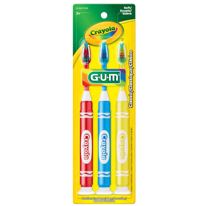 GUM Kids Soft Bristle Toothbrush Set, 3 Count