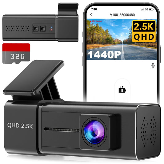 E-YEEGER 2.5K WiFi Dash Cam with Night Vision