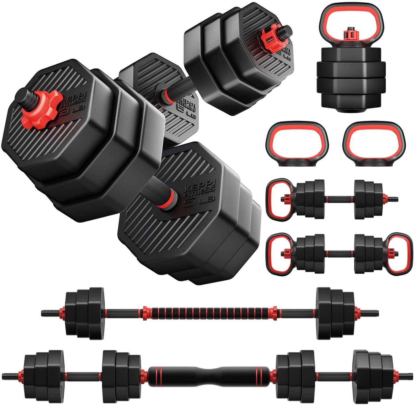 Keppi Fitness Adjustable Dumbbell Set for Home Gym