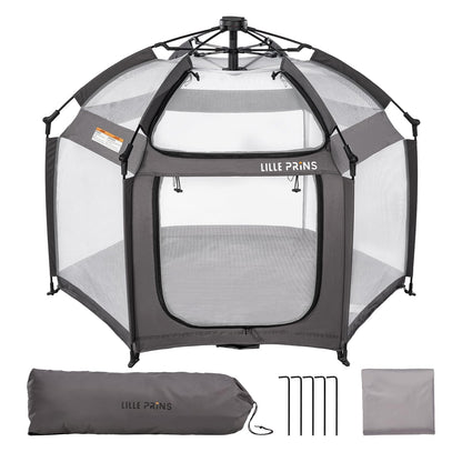 LILLEPRINS EasyPop Baby Travel Playpen with Canopy