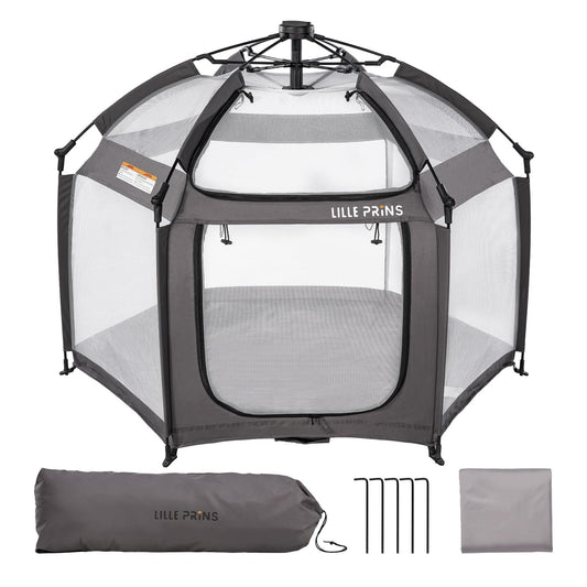 LILLEPRINS EasyPop Baby Travel Playpen with Canopy