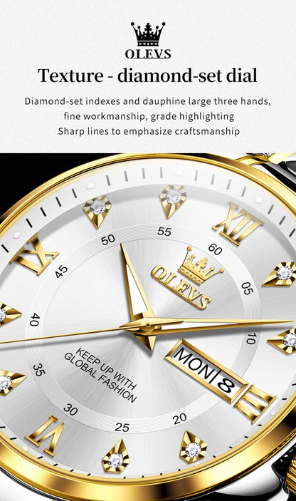 OLEVS Men's Waterproof Dress Watch with Date